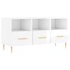vidaXL TV omarica visok sijaj bela 102x36x50 cm inženirski les