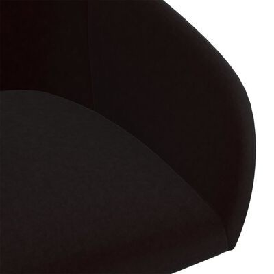vidaXL Vrtljiv jedilni stol črn žamet