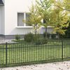 vidaXL Spike Fence Črna 200 x 110 cm Pra&scaron;no lakirano jeklo