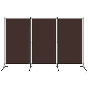 vidaXL Paravan 3-delni rjav 260x180 cm