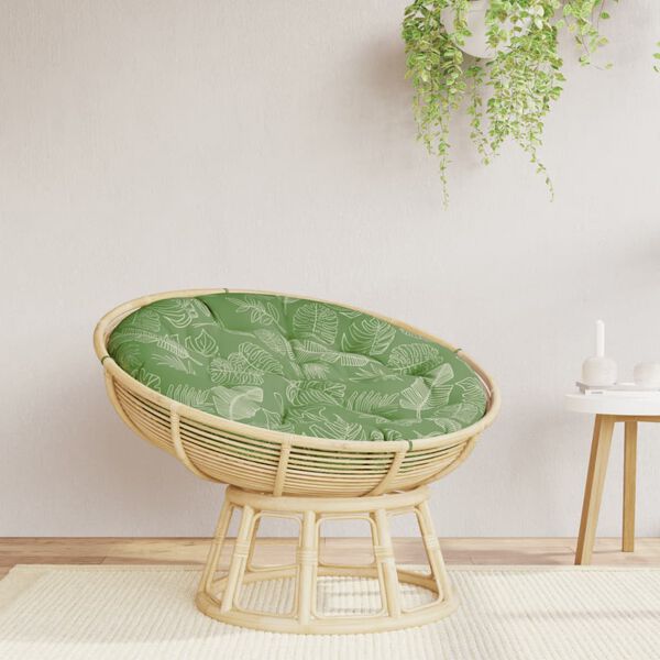 vidaXL Okrogla blazina vzorec listja &Oslash; 100 x 11 cm oxford tkanina