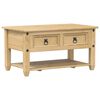 vidaXL Klubska mizica s predali Corona 85x50x45 cm trdna borovina
