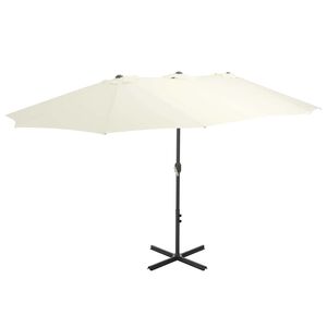 vidaXL Zunanji senčnik z aluminijastim drogom 460x270 cm pe&scaron;čen