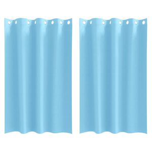 vidaXL Zavese za zatemnitev z obroči 2 kos Svetlo modra 175 x 140 cm