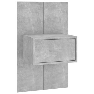 vidaXL Stenska nočna omarica betonsko siva