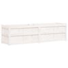 vidaXL Vrtno cvetlično korito belo 180x50x50 cm trdna borovina