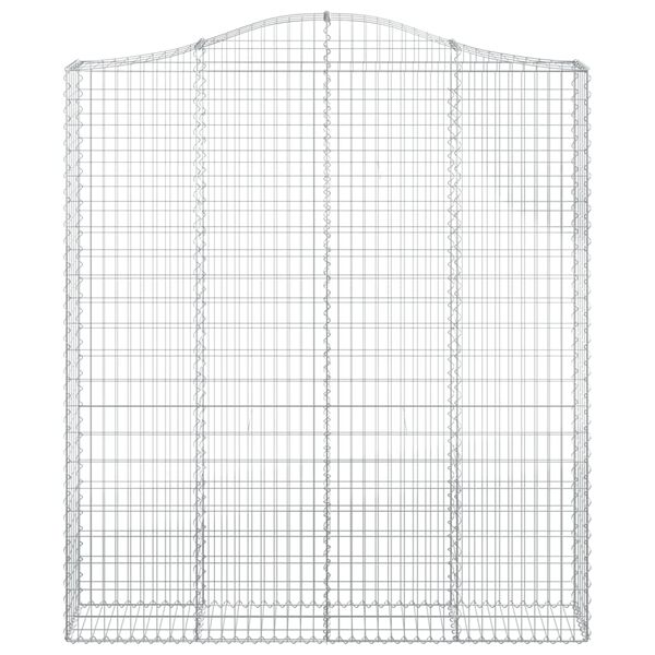 vidaXL Obokane gabion ko&scaron;are 8 kos 200x30x220/240 cm pocinkano železo