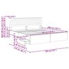 vidaXL Konstrukcija postelje s predalom Sonoma hrast 180 x 200 cm