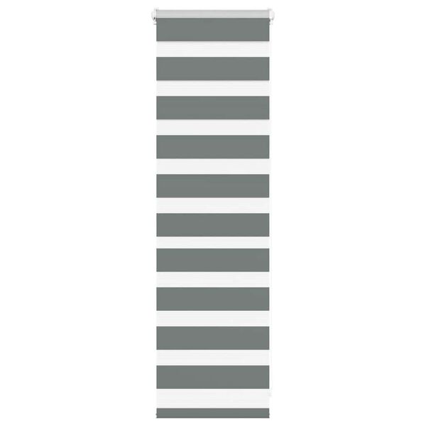 vidaXL Zebra senčilo temno sivo 45x100 cm tkanina &scaron;irina 40,9 cm