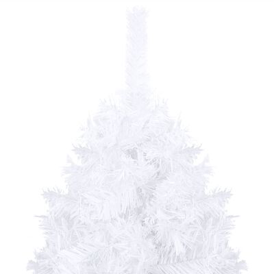 vidaXL Osvetljena novoletna jelka z debelimi vejami bela 120 cm