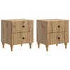 vidaXL Nočna omarica s predalom 2 pcs Artisan hrast 43 x 34,5 x 48 cm