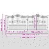vidaXL Vrat z konico s ključavnico Siva 404 x 150 cm Jeklo