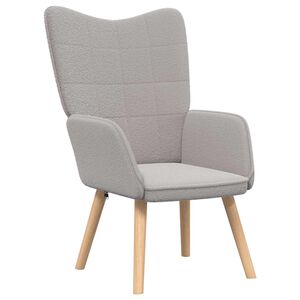 vidaXL fotelj Svetlo siva 62 x 67 x 95,5 cm Sherpa tkanina
