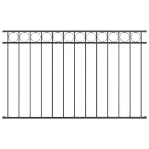 vidaXL Element Ograje ASSEN Siva 170 x 80 cm Jeklo