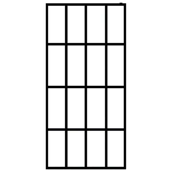 vidaXL Steklena pregrada za tuš prozorno kaljeno steklo 118x190 cm