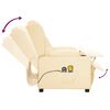 vidaXL Elektri?ni masažni naslanja? krem umetno usnje