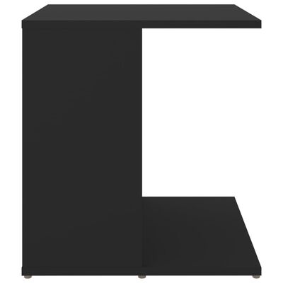 vidaXL Stranska mizica črna 45x45x48 cm iverna plošča