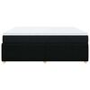 vidaXL Box spring postelja z vzmetnico črn 200x200 cm blago