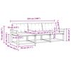 vidaXL Zunanja garnitura za sedenje z blazino 3 pcs Naravna in smetana