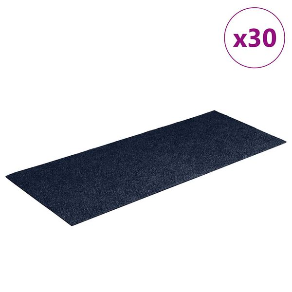 vidaXL Preproge za stopnice samolepilne 30 kosov 60x25 cm temno modre pravokotne