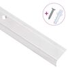 vidaXL Obrobe za stopnice L-oblike 15 kosov aluminij 100 cm srebrne