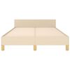 vidaXL Posteljni okvir brez vzmetnice krem 120x200 cm blago