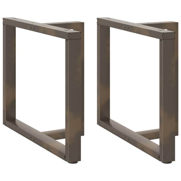 vidaXL Noge za jedilno mizo v obliki črke T, 2 kosa, črne, 100x35x(72-73) cm, jeklo