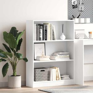 vidaXL Knjižna omara bela 80x24x109 cm inženirski les