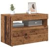 vidaXL TV omarica z LED starinski les 60x35x40 cm inženirski les