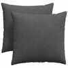 vidaXL Blazine za kavč 2 pcs Temno siva 45 x 45 cm Žametna tkanina