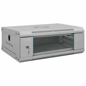 vidaXL Omara za omrežje s shranjevanjem Siva 53 x 35 x 21 cm Jeklo