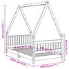 vidaXL Otroški posteljni okvir bel 80x160 cm trdna borovina