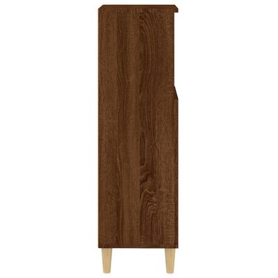 vidaXL Kopalniška omarica rjavi hrast 30x30x100 cm inženirski les