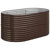 vidaXL Visoka greda iz cinkanega jekla 152x80x68 cm rjava