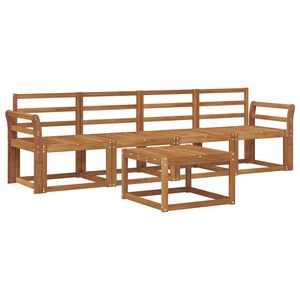 vidaXL Zunanja garnitura za sedenje 5 pcs Naravna