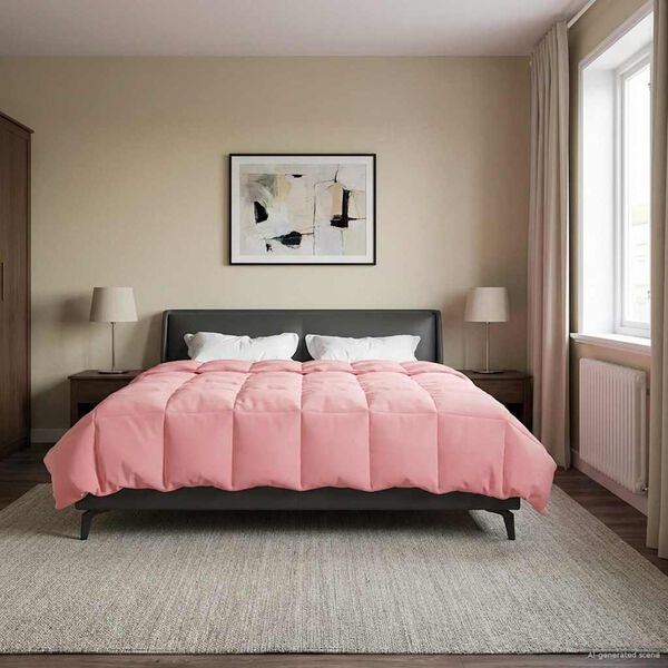 vidaXL Poletna odeja &Scaron;onerisan Roza 240 x 260 cm Mikrovlakna