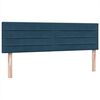 vidaXL Box Spring postelja z vzmetnico Temno modra 140x220 cm Velvet