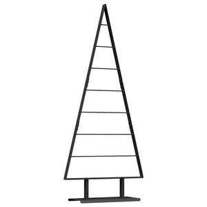 vidaXL Kovinsko božično drevesce z stojalom Črna 150 cm Jeklo