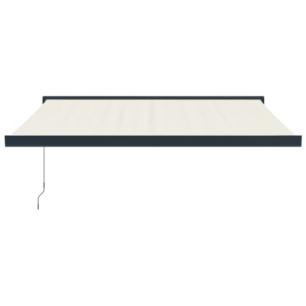 vidaXL Zložljiva tenda krem 3,5x2,5 m blago in aluminij