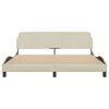 vidaXL Posteljni okvir Dover krem 180x200 cm blago