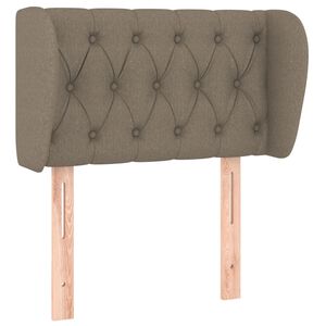 vidaXL Vzglavje z u&scaron;esi taupe 83x23x78/88 cm blago