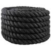 vidaXL Vrv iz jute 50 mm Črna 100% Tossa jute