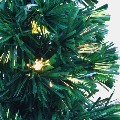 vidaXL Umetna novoletna jelka z optičnimi vlakni 64 cm zelena