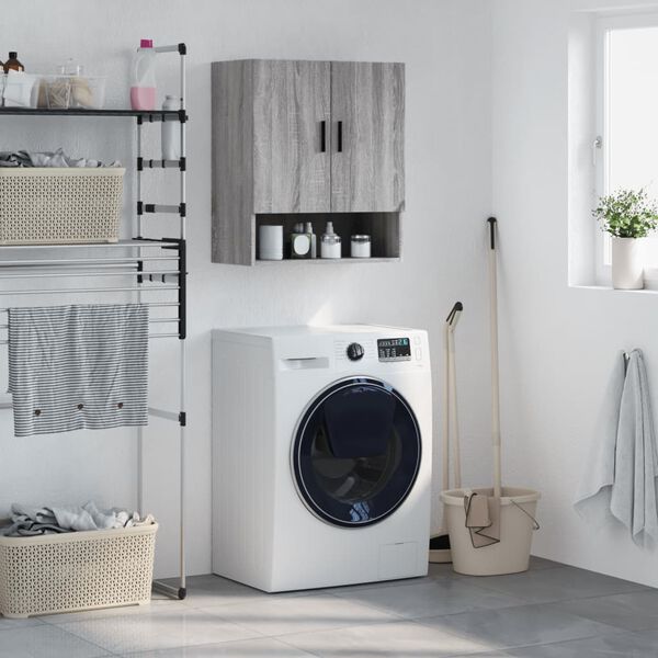 vidaXL Stenska omarica siva sonoma 60x31x70 cm inženirski les