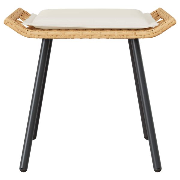 vidaXL Vrtni stol z blazino 2 pcs Rjava 50 x 40 x 45cm Poliester