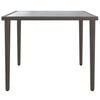 vidaXL Vrtna miza siva 48x48x37 cm jeklo