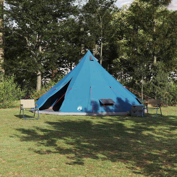 vidaXL Družinski tipi &scaron;otor s streho Modra in siva 560 x 560 x 300 cm
