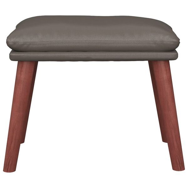 vidaXL Stolček za noge siv 45x29,5x35 cm umetno usnje