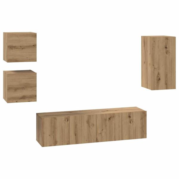 vidaXL Set TV omarice 5 pcs artisan hrast 30.5 x 30 x 60 cm