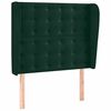 vidaXL Vzglavje z u&scaron;esi temno zeleno 83x23x118/128 cm žamet